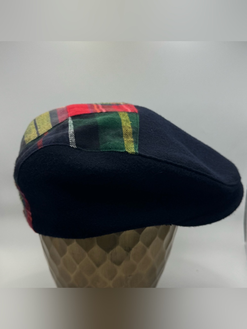Nathaniel Cole by Crown Cap Wool Blend Patchwork Ivy Cap
Size XL